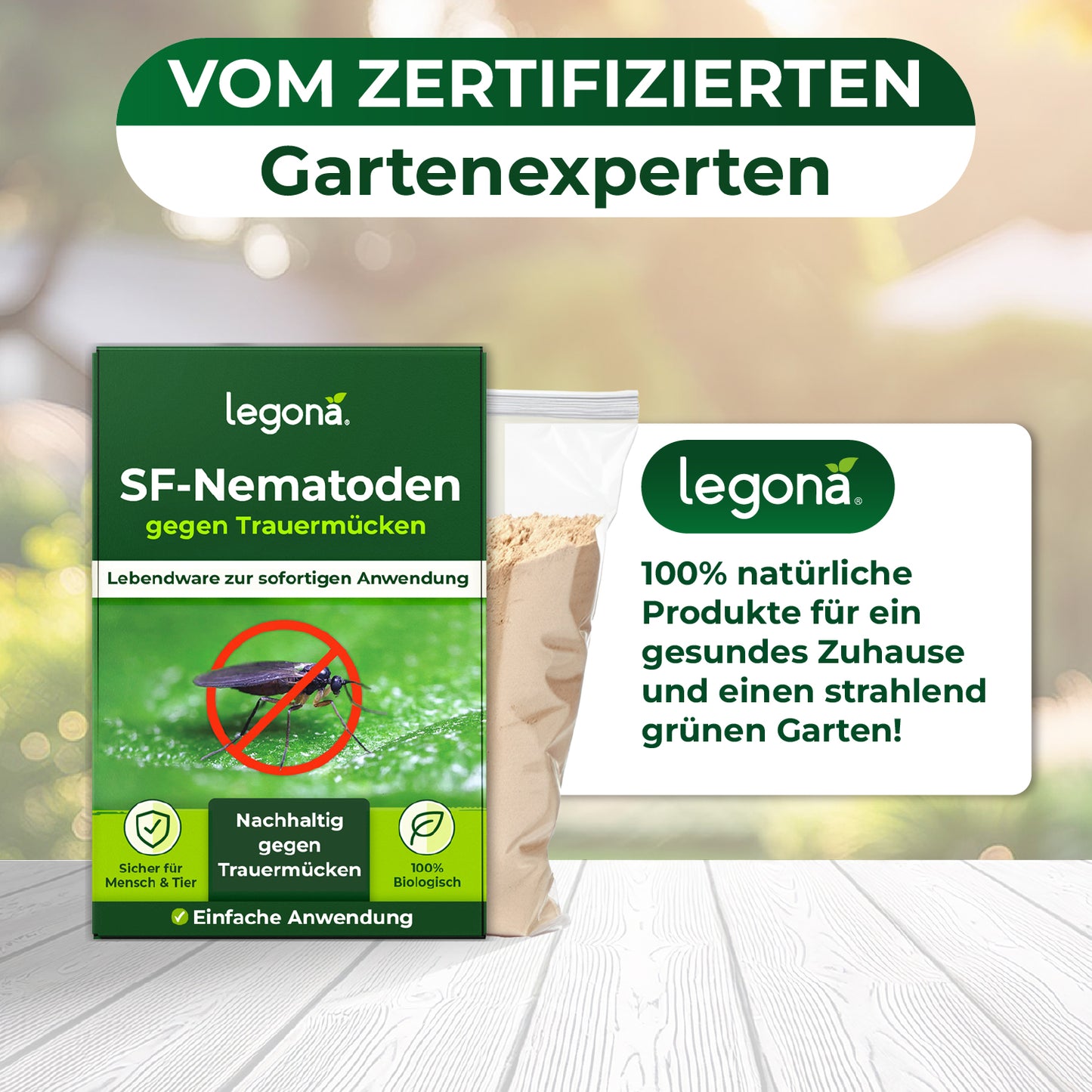 SF-Nematoden gegen Trauermücken und Rüsselkäfer